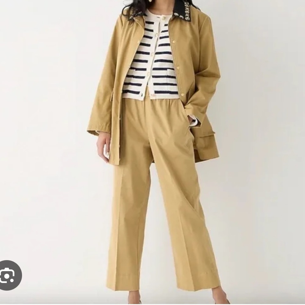 J. Crew Wide-leg Chino Pant - Honey Brown SIZE S